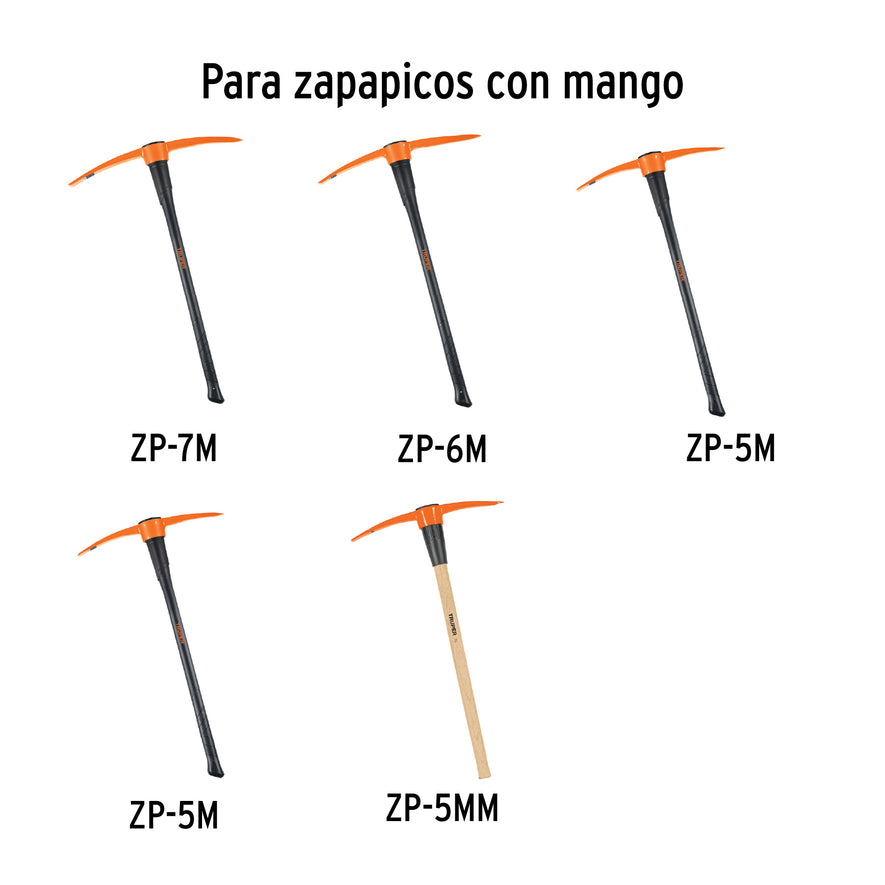 Mango para zapapicos y talachos de 5 y 7 lb, de 36', Truper Caja con 6, 15948