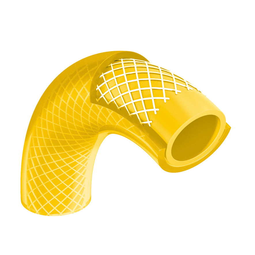 Manguera para gas, PVC amarilla, 3/8'x5 m, c/conexión, Foset Caja con 4, 45014