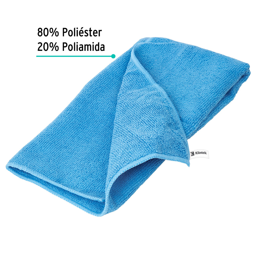 Toalla de microfibra de 40 X 40 cm, Klintek Caja con 6, 57065