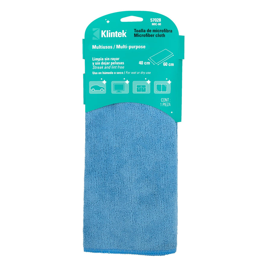 Toalla de microfibra de 40 X 60 cm, Klintek Caja con 6, 57028