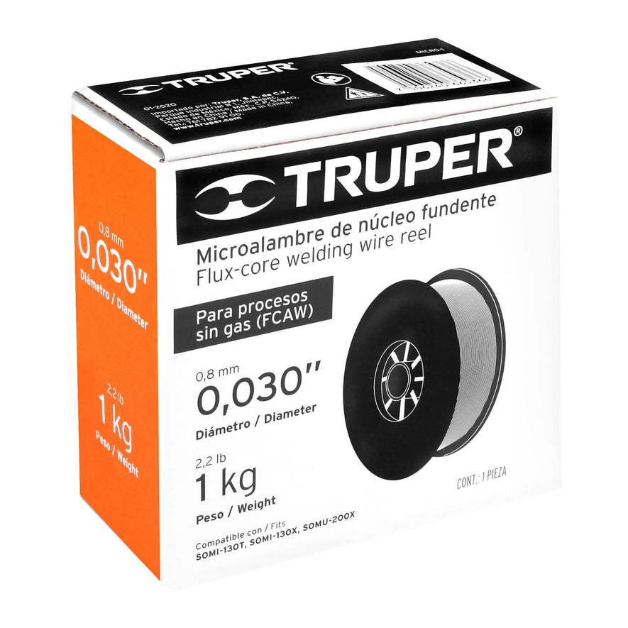 Caja c/1 kg de microalambre núcleo fundente, procesos s/gas Caja con 5, 13750