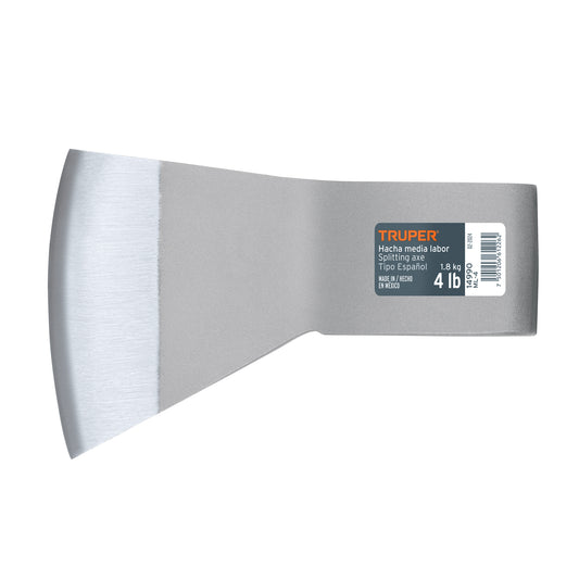 Hacha media labor 4 lb, sin mango, TRUPER Caja con 4, 14990