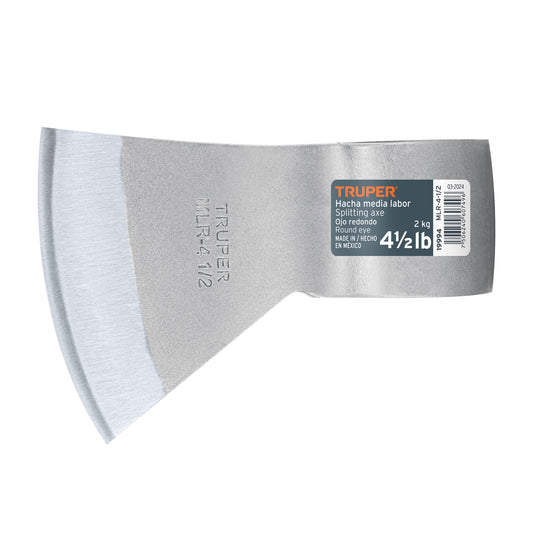 Hacha media labor ojo redondo 4-1/2 lb sin mango, TRUPER Caja con 4, 19994