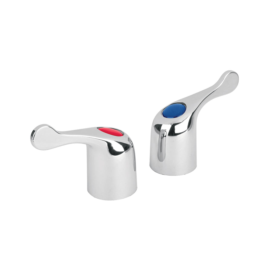 Juego de manerales de palanca p/lav-fregadero, cromo, Basic Caja con 4, 45518