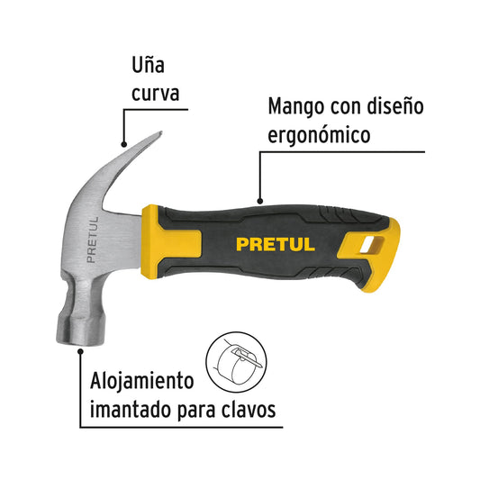 Martillo 10 oz, mango comfort grip, Pretul Caja con 4, 22291