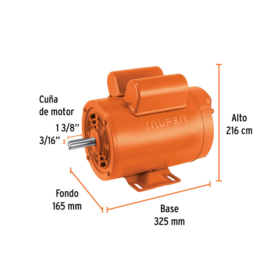 Motor eléctrico monofásico de 1 1/2 HP, baja velocidad, 102306