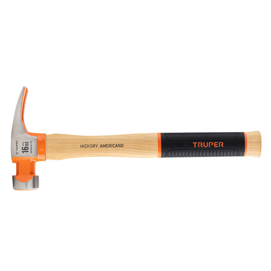 Martillo 16 oz uña recta tipo California Ripper, Truper Grip Caja con 4, 19989