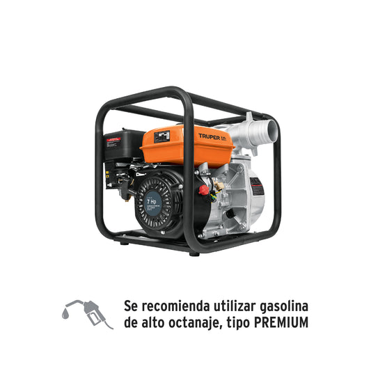 Motobomba autocebante 3' x 3' a gasolina 7 HP, TRUPER, 17117