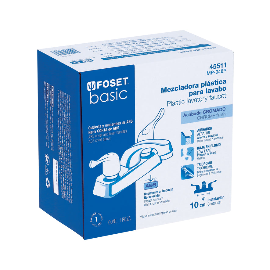 Mezcladora plástica 4' para lavabo, manerales de palanca Caja con 2, 45511