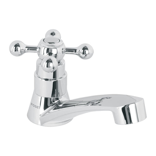 Llave individual para lavabo, ABS, maneral cruceta, Basic Caja con 2, 48383