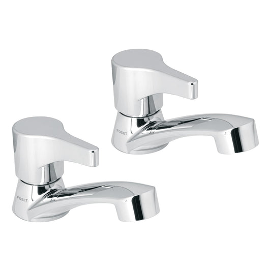 Juego 2 llaves para lavabo, ABS, manerales palanca, Basic Caja con 2, 48382