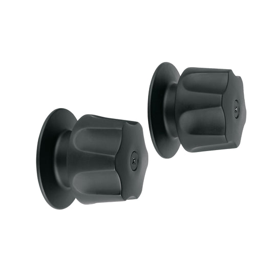 Juego de 2 manerales hex. metálicos negro p/regadera, Basic Caja con 4, 46881