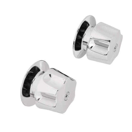 Juego de 2 manerales hex. metálicos para regadera, Basic Caja con 4, 49241