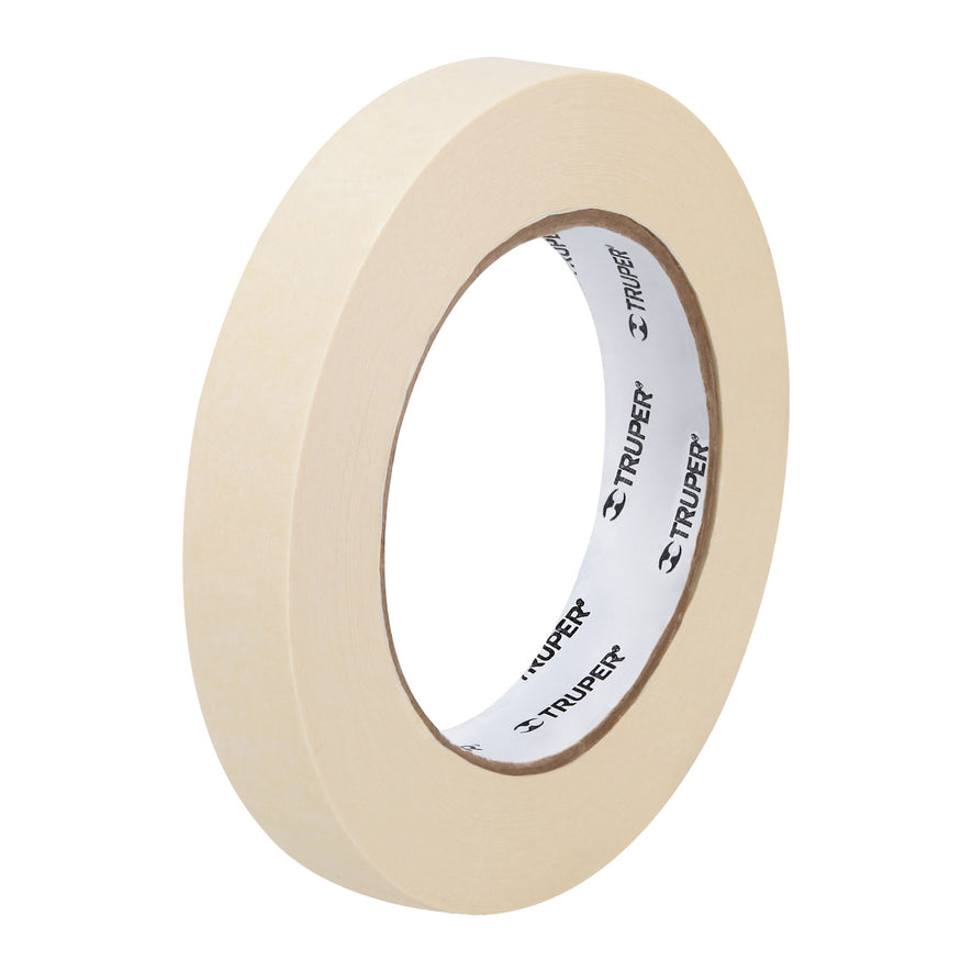 Cinta masking tape de 1/2' x 50 m, Truper Caja con 12, 12589