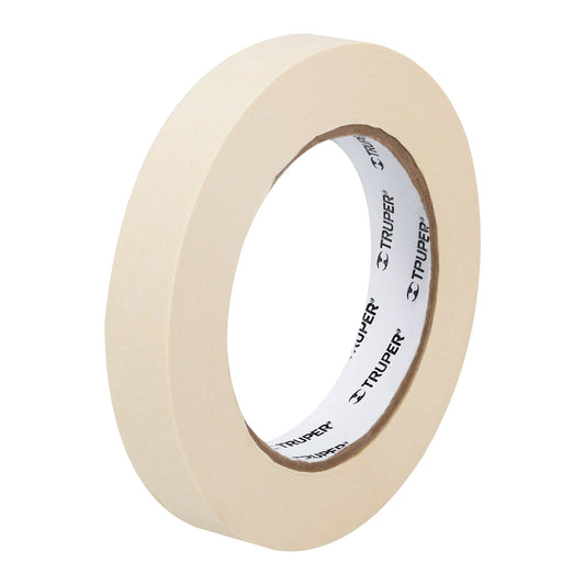Cinta masking tape de 3/4' x 50 m, Truper Caja con 12, 12590