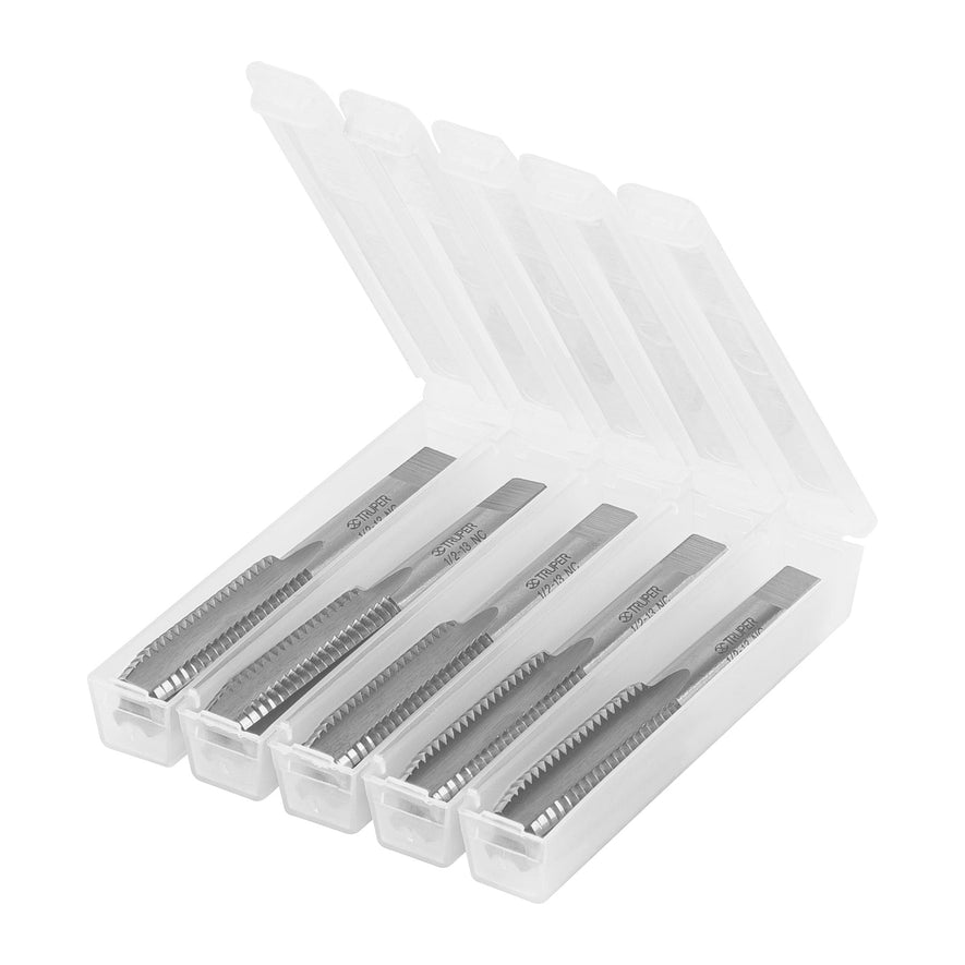 Machuelo semicónico 1/2' x 13 cuerda gruesa, Truper Caja con 5, 11413