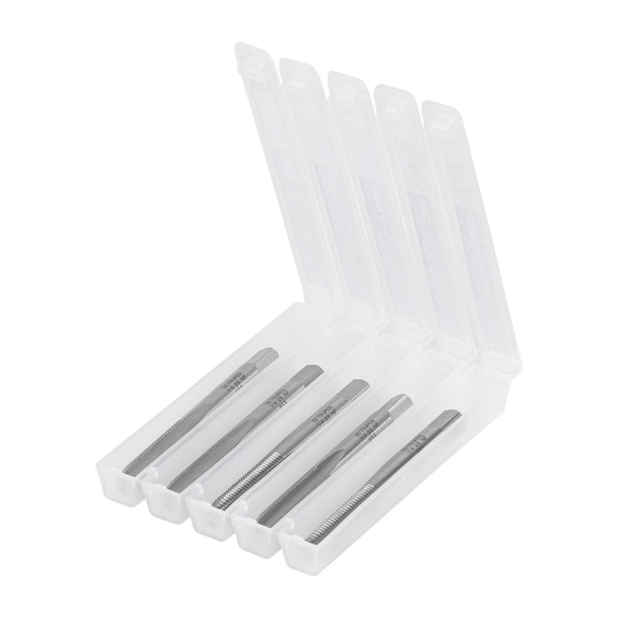 Machuelo semicónico 1/4' x 28 cuerda fina, Truper Caja con 5, 11406