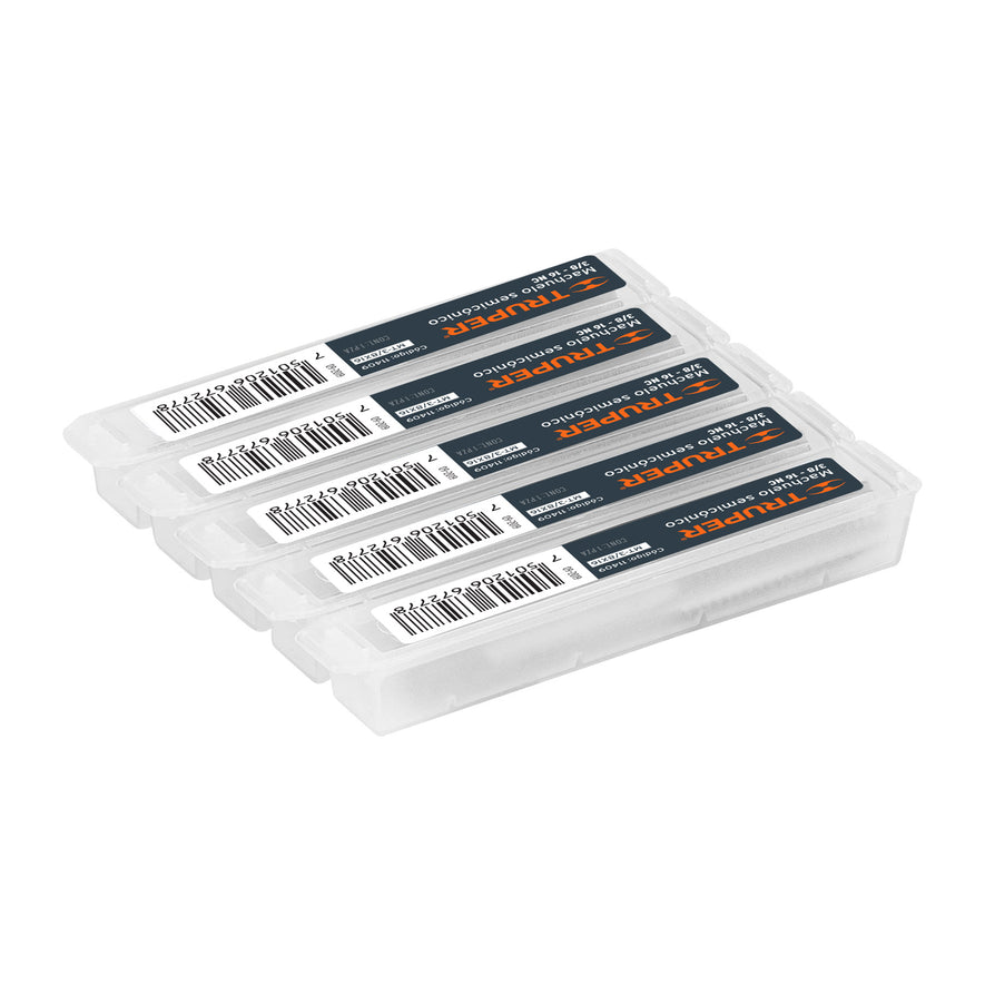 Machuelo semicónico 3/8' x 16 cuerda gruesa, Truper Caja con 5, 11409