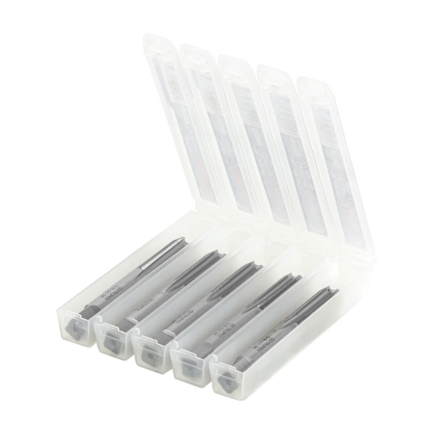 Machuelo semicónico 3/8'x 24 cuerda fina, Truper Caja con 5, 11410