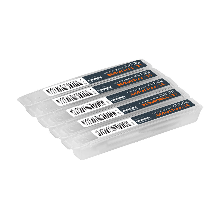 Machuelo semicónico 7/32' x 24 cuerda gruesa, Truper Caja con 5, 11419