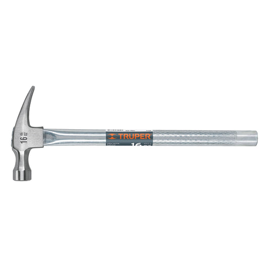 Martillo tubular pulido 16 oz uña recta, Truper Caja con 4, 16702
