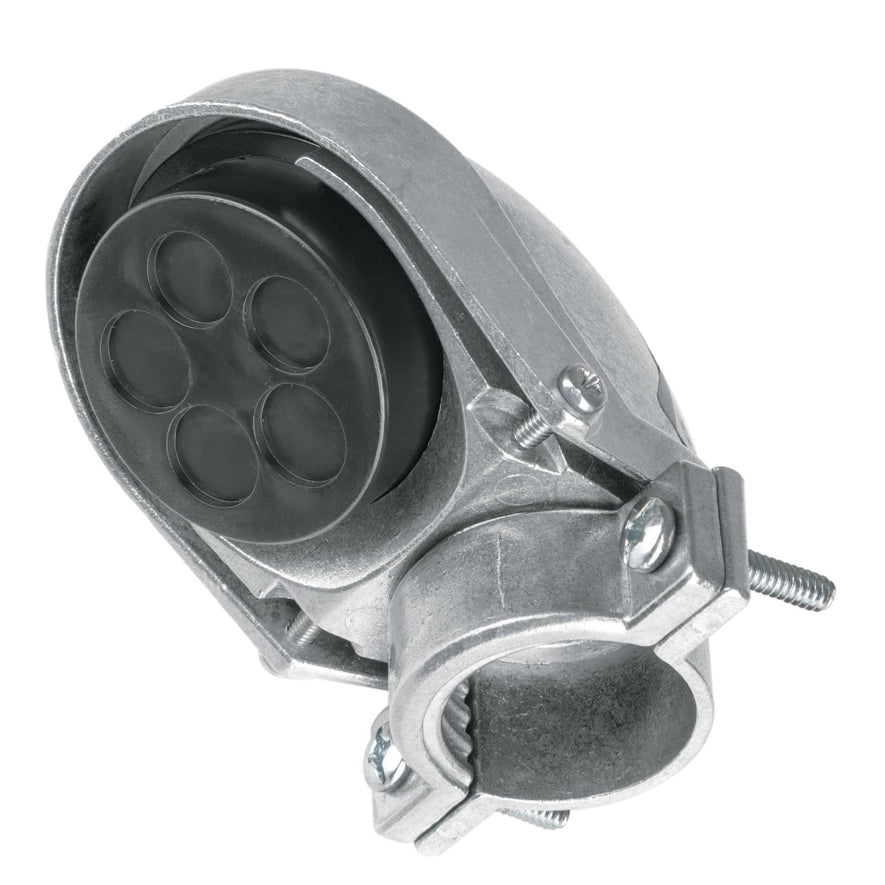 Mufa con abrazadera para tubo 1', Volteck Caja con 5, 46940