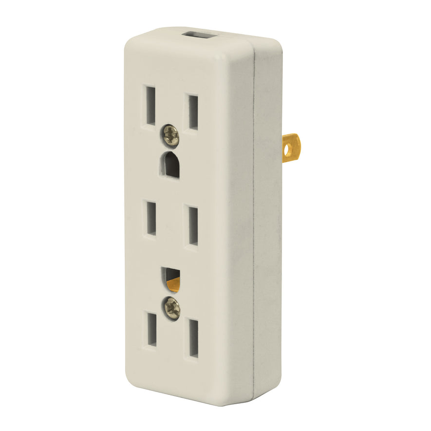 Multicontacto triple, 2 polos + tierra, Volteck Caja con 12, 46814