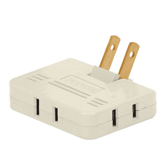 Multicontacto triple,tipo bisagra,entradas laterales,Volteck Caja con 12, 46812