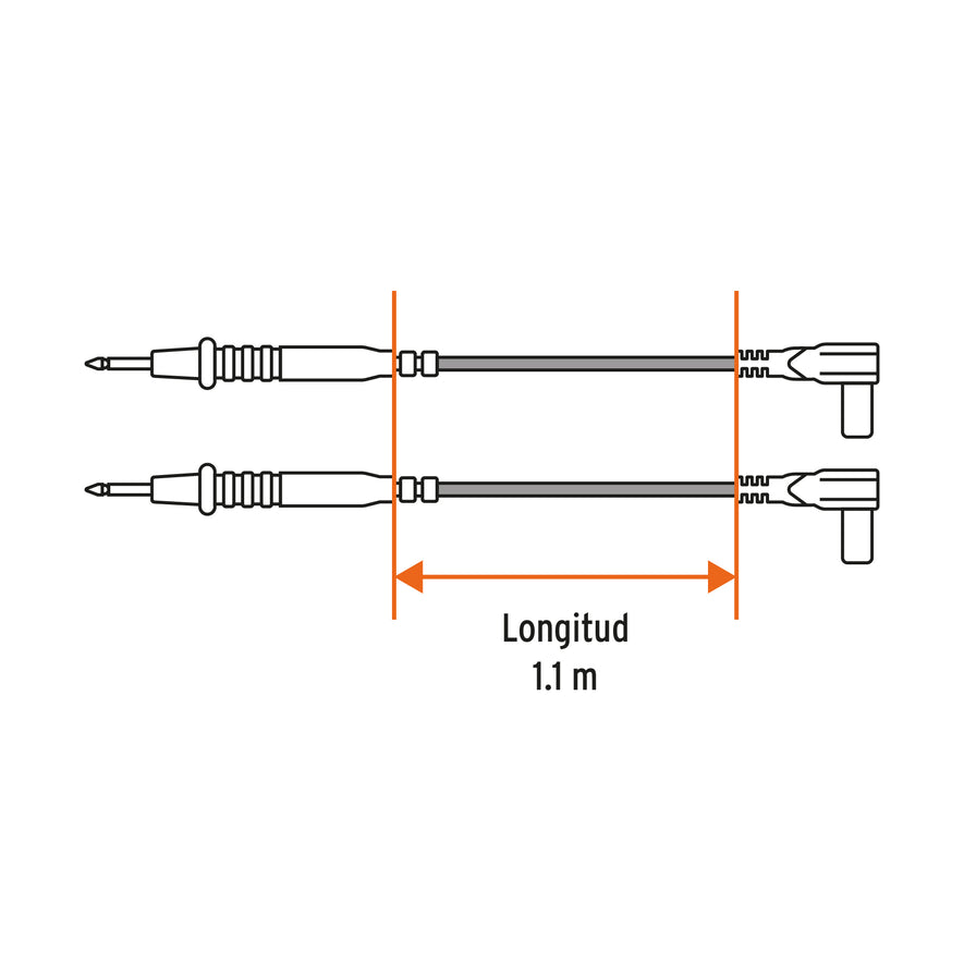 Juego de cables de prueba para multímetro, Truper Caja con 6, 102406