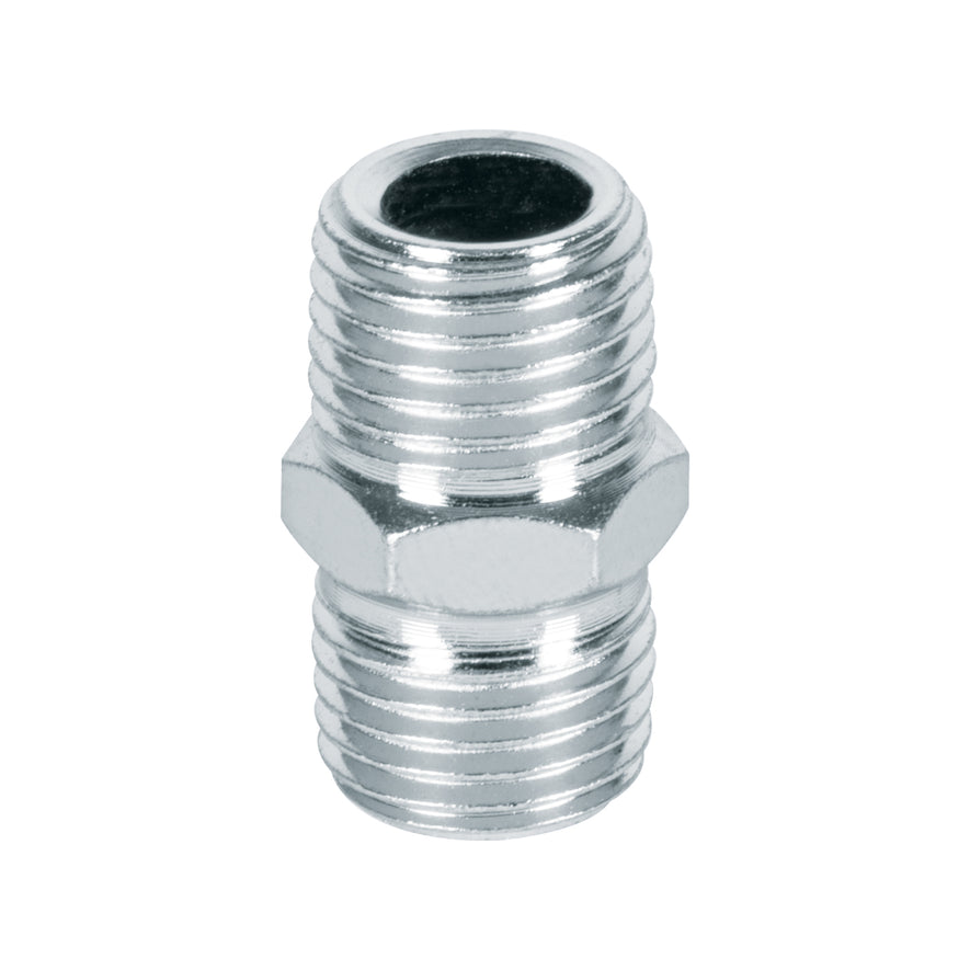 Niple acero, cuerda 1/4 NPT, Pretul Caja con 6, 27025