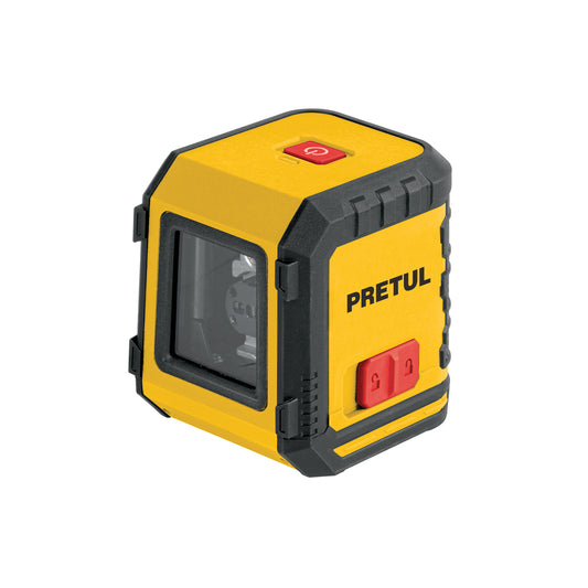 Nivel láser rojo, alcance 5 m, de pilas, PRETUL, 29899