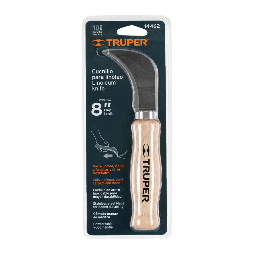 Cuchillo 7-1/2' para linóleo, Truper Caja con 6, 14462
