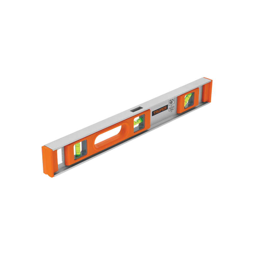 Nivel profesional de 18' con protección de ABS, Truper Caja con 3, 17034