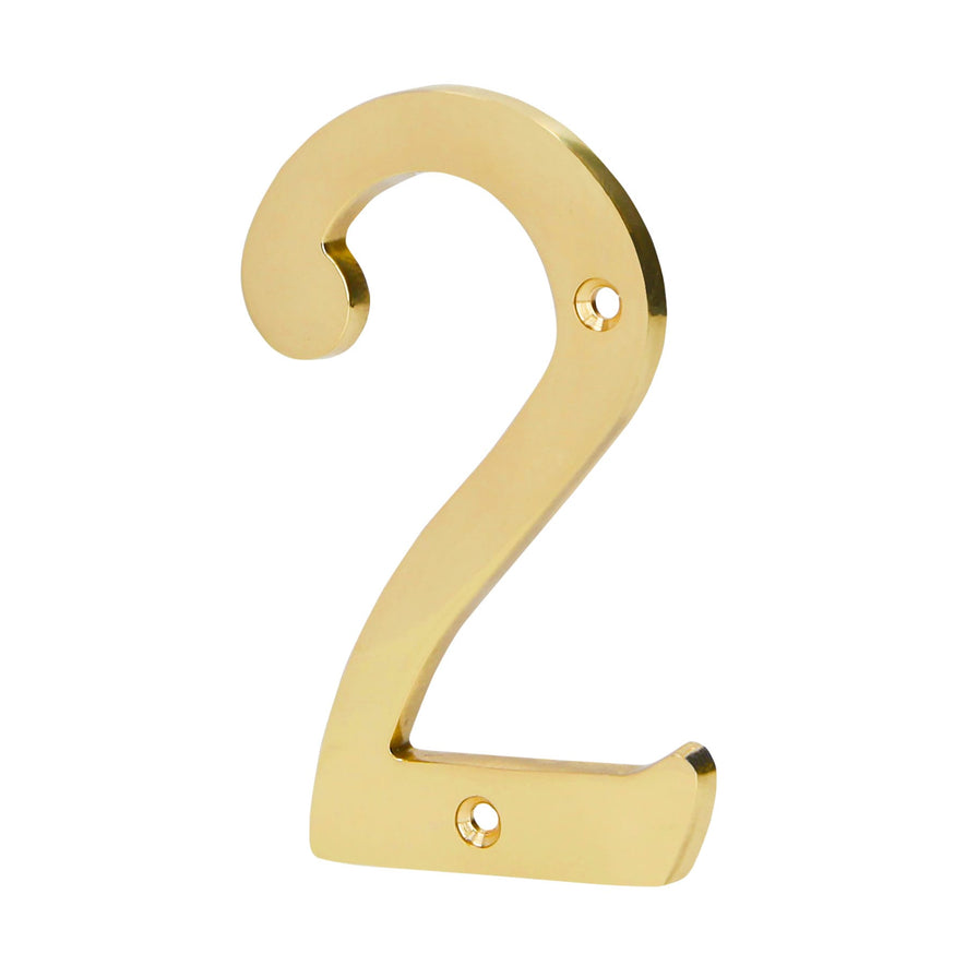 Número 2 de latón sólido 4', Hermex Caja con 6, 43680