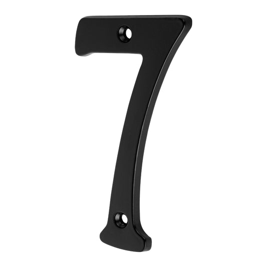 Número 7 de latón sólido 4', negro, Hermex Caja con 6, 47860