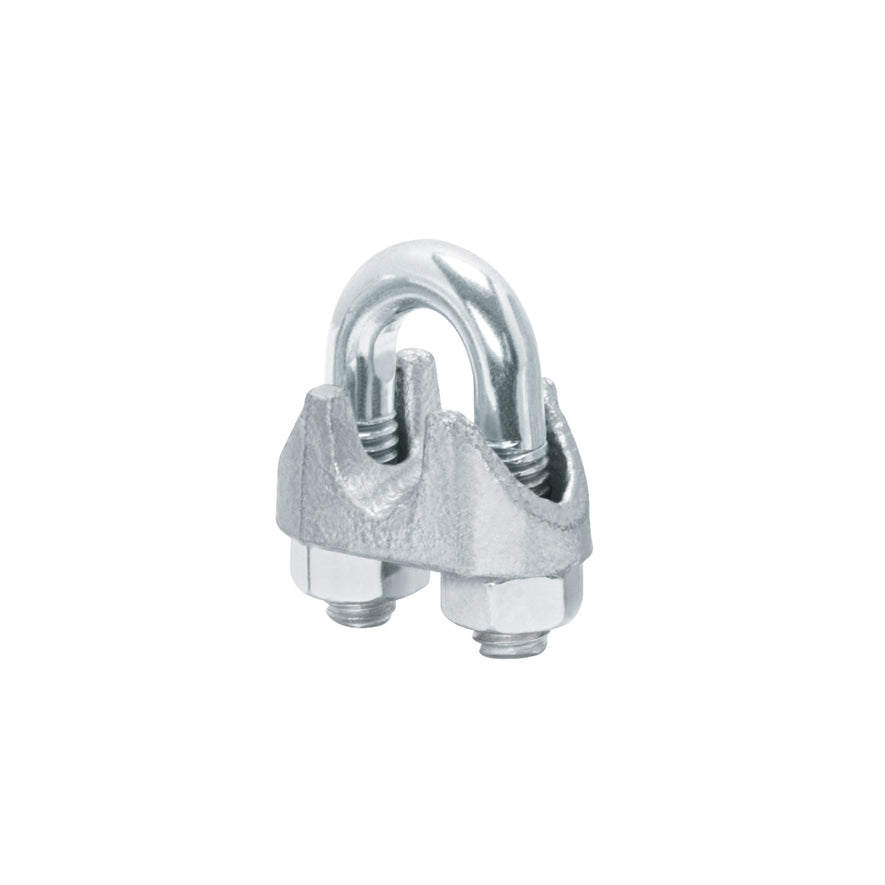 Blíster c/2 nudos (perros) de hierro p/cable de 5/16', Fiero Caja con 12, 44085