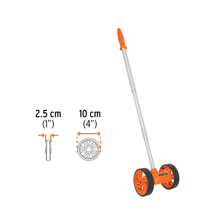 Odómetro con doble rueda de 4', Truper, 15830