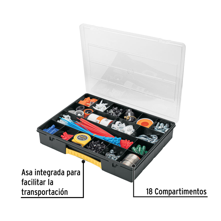 Organizador 14' con 18 compartimentos, Pretul Caja con 3, 20679