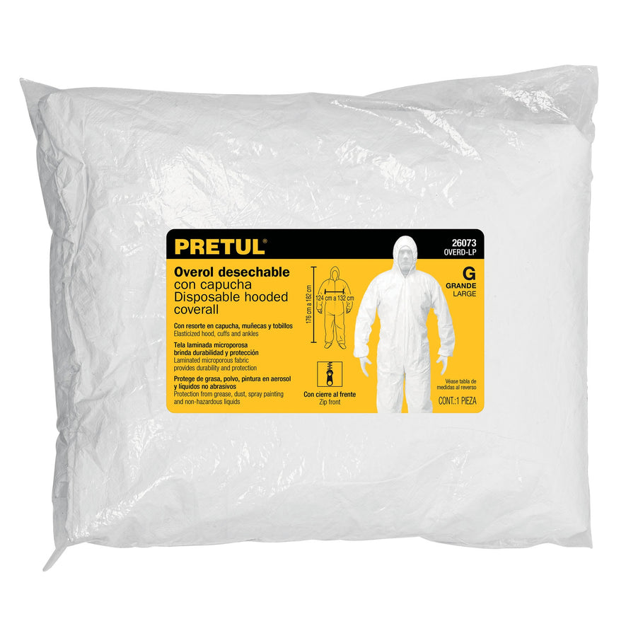 Overol desechable, talla G, Pretul Caja con 5, 26073