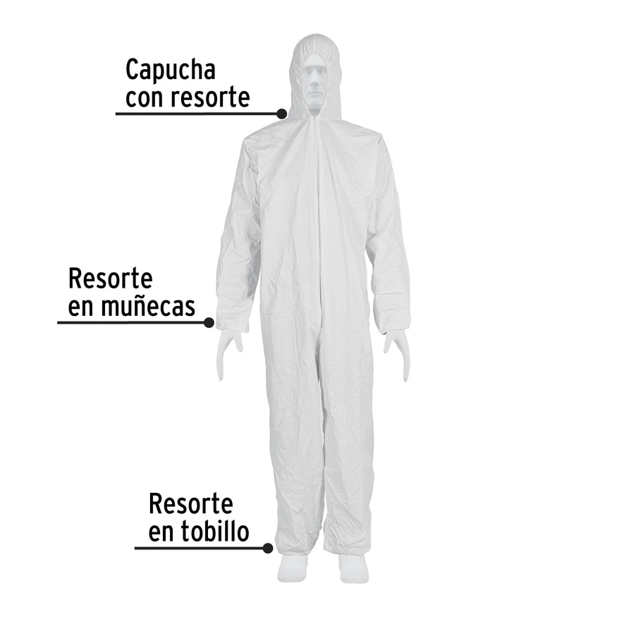 Overol desechable, talla XG, Pretul Caja con 5, 26074