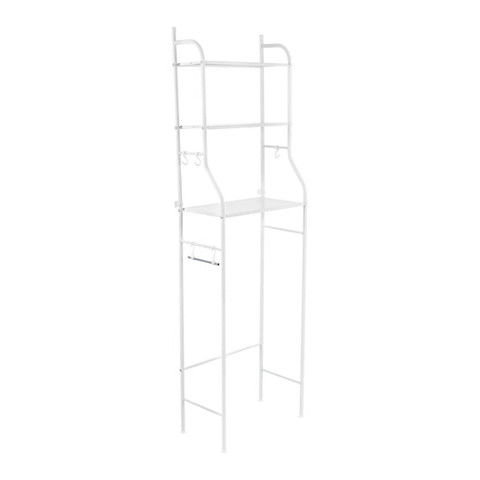 Mueble organizador blanco para baño con 3 repisas, Foset Caja con 2, 47907