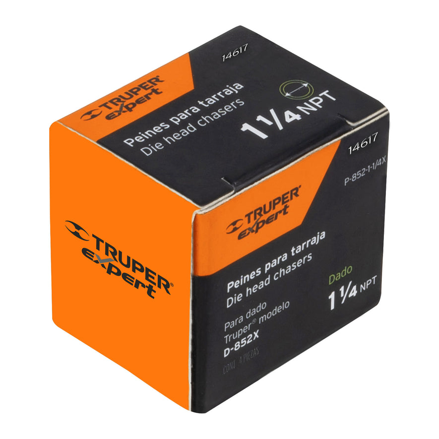 Juego de 4 peines de 1-1/4' para tarrajas T-852X, Expert, 14617