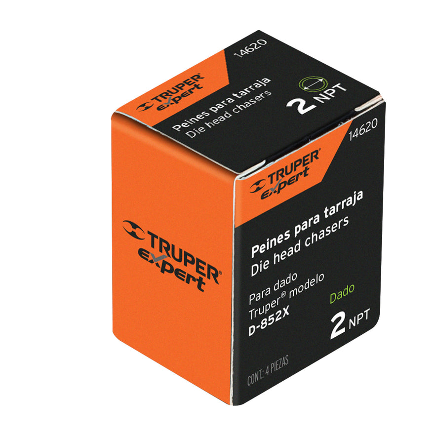 Juego de 4 peines de 2' para tarrajas T-852X, Expert, 14620