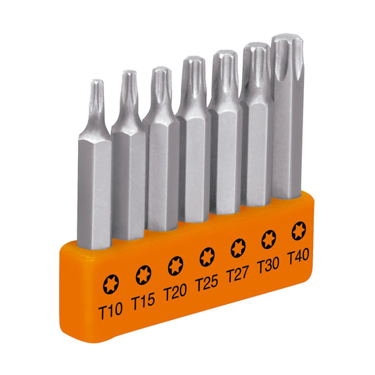 Juego de 7 puntas torx combinadas largo 2', Truper Expert Caja con 6, 17796