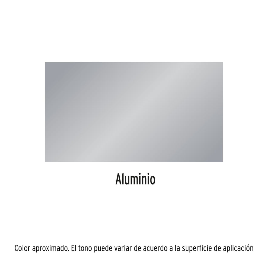 Pintura en aerosol alta temp. bote esbelto, aluminio,400ml Caja con 4, 18071