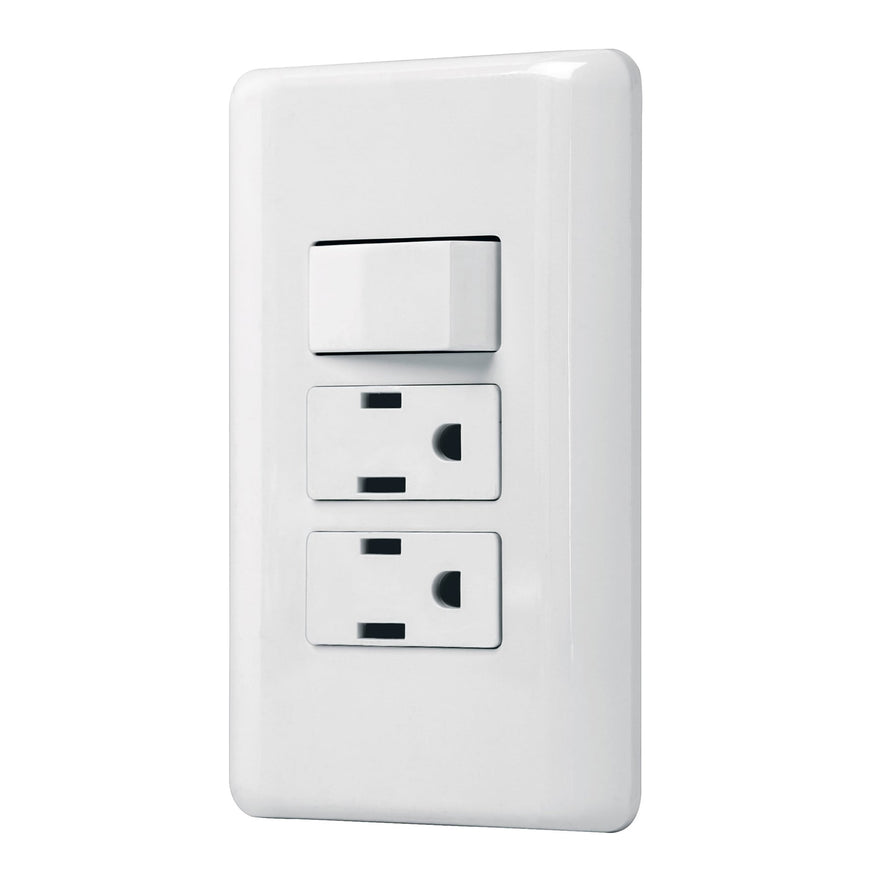 Placa armada 2 contactos e interruptor sencillo, Basic Caja con 10, 25079