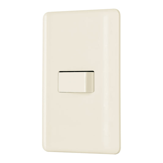 Placa armada 1 interruptor de escalera, marfil, Basic Caja con 10, 26641