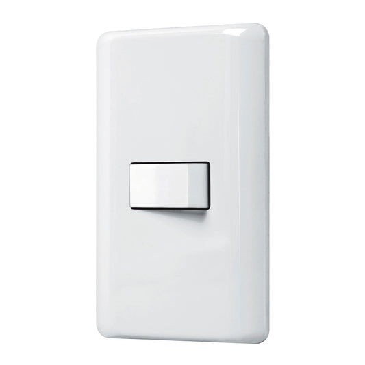 Placa armada con 1 interruptor de 3 vías, Volteck Basic Caja con 10, 25084