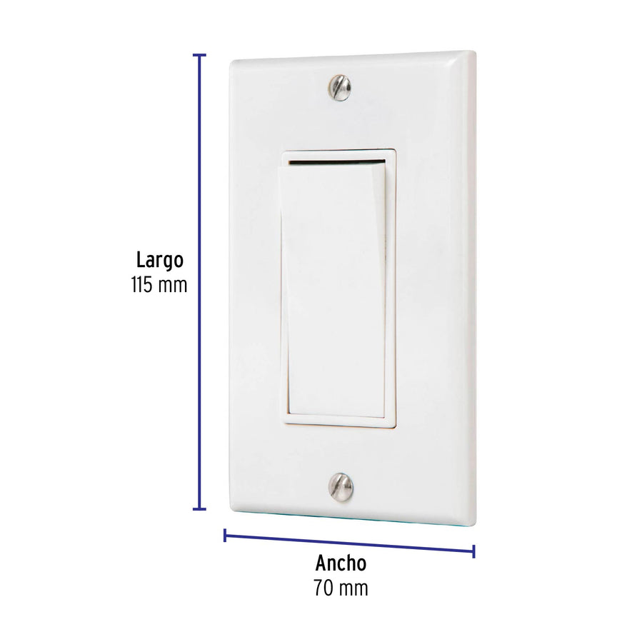 Placa armada con interruptor de tres vías, línea Classic Caja con 3, 40020