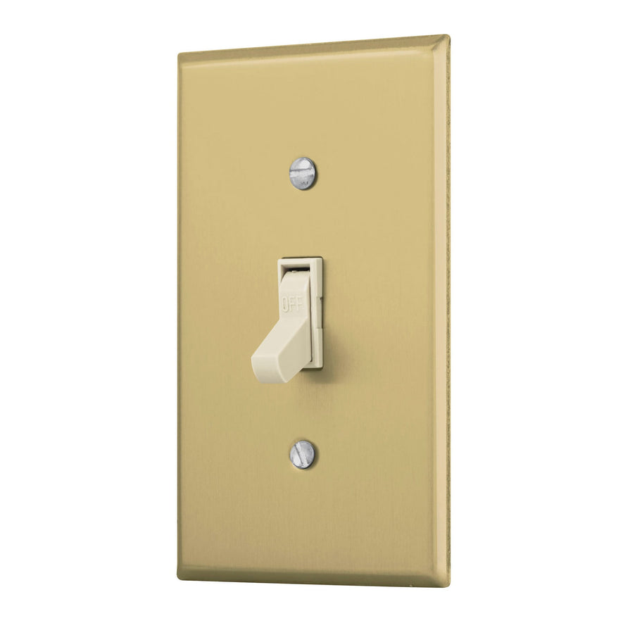 Placa armada interruptor sencillo, línea Standard, aluminio Caja con 3, 48497